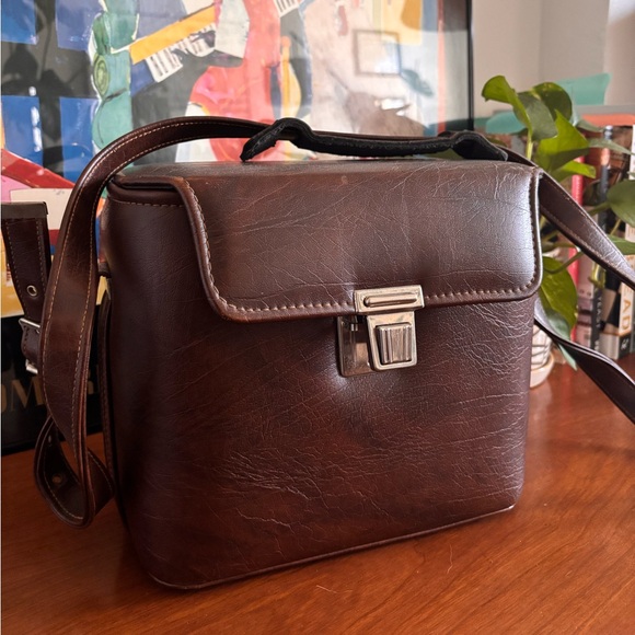 VINTAGE genuine leather camera bag
